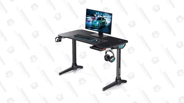 AUKEY 45&quot; Ergonomic T-Shaped RGB Gaming Desk | $126 | Amazon | Use code NC2RORZR