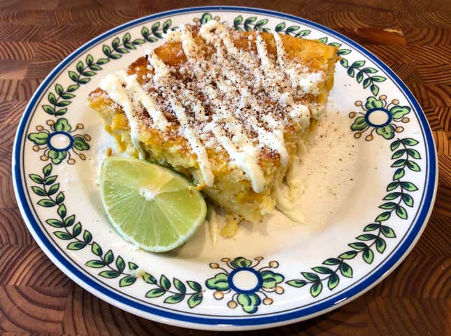 Image for article titled Make elotes casserole: Mexican street corn meets the Midwest
