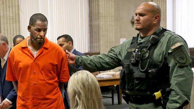 In this Sept. 17, 2019, file photo, R. Kelly turns to exit during a hearing at the Leighton Criminal Court building, in Chicago.