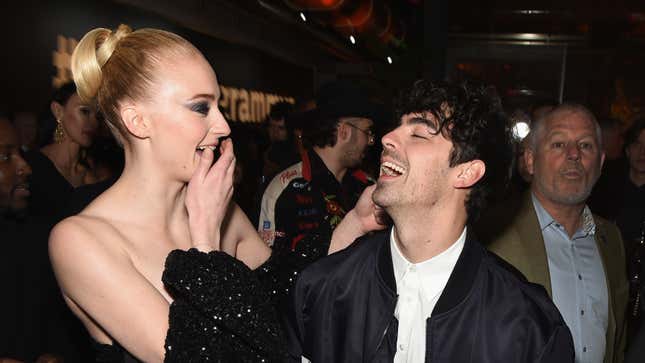 Image for article titled Joe Jonas and Sophie Turner Are Married Now, Thanks to an Elvis Impersonator