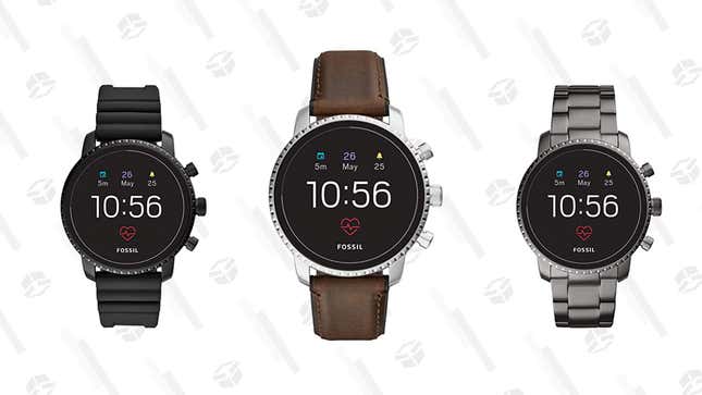 Fossil Men’s Gen 4 Smartwatch, Black | $199 | Amazon
Fossil Men’s Gen 4 Smartwatch, Silver/Brown | $199 | Amazon
Fossil Men’s Gen 4 Smartwatch, Smoke Gray | $186 | Amazon