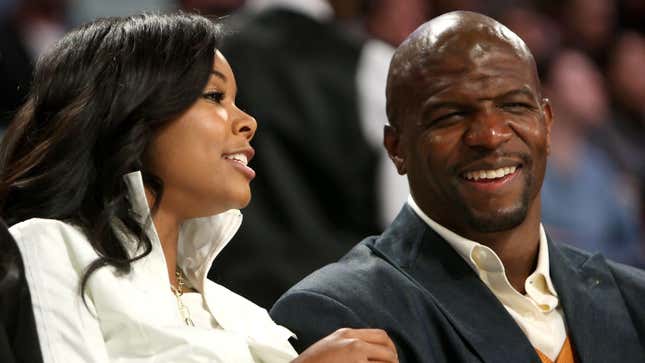 Gabrielle Union and Terry Crews at the 57th NBA All-Star Game during the 2008 NBA All-Star Weekend on February 17, 2008, in New Orleans, La.