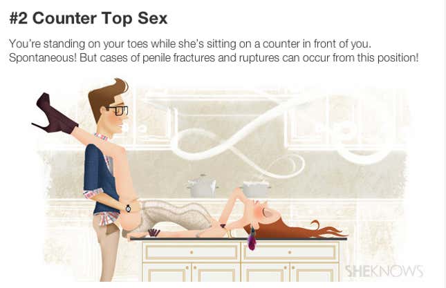 Image for article titled Is There Any Such Thing as a Dangerous Sex Position?