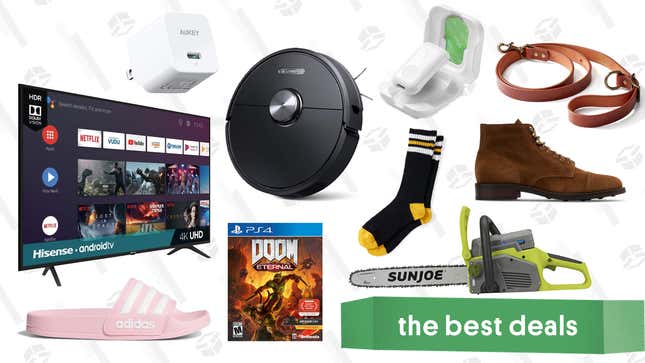 Image for article titled Thursday&#39;s Best Deals: Doom Eternal, Hisense 4K TV, Huckberry Clearance, Adidas Slip-Ons, and More