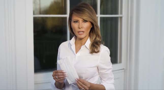 Image for article titled Melania Really Wants You to Wear a "Cloth Face Covering"