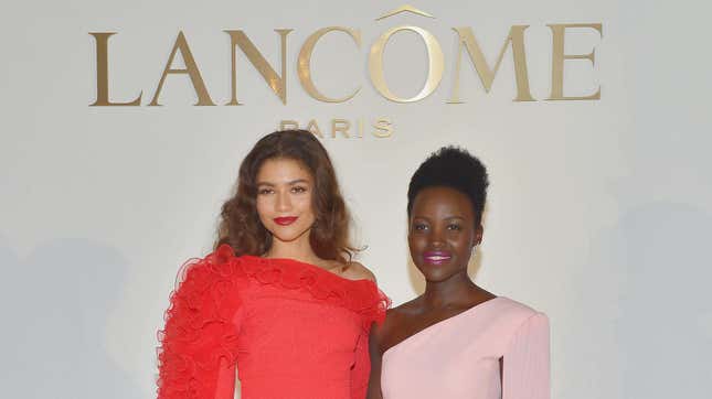 Zendaya and Lupita Nyong’o at Lancôme’s announcement of Zendaya as their new global brand ambassador on February 21, 2019 in Los Angeles.