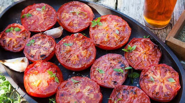 Once you’ve had your fill of pan roasted summer tomatoes, you can start canning.