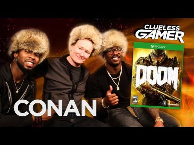 Von Miller And Josh Norman Play <i>Doom</i> With Conan O’Brien And It’s Great