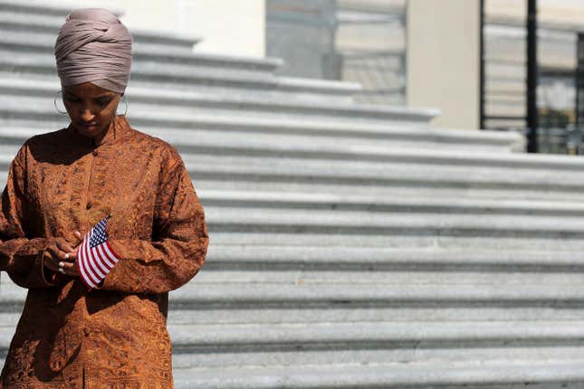 Image for article titled Rep. Ilhan Omar’s Patriotism Questioned During 9/11 Ceremony: ‘Why Your Confusion?’