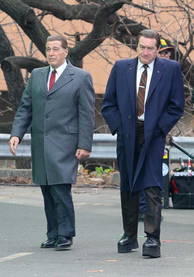 Image for article titled Is This Shoe OK? Robert De Niro’s Platform Oxfords on the Set of The Irishman