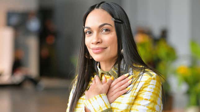 Rosario Dawson at a New York Fashion Week event, February 2019 