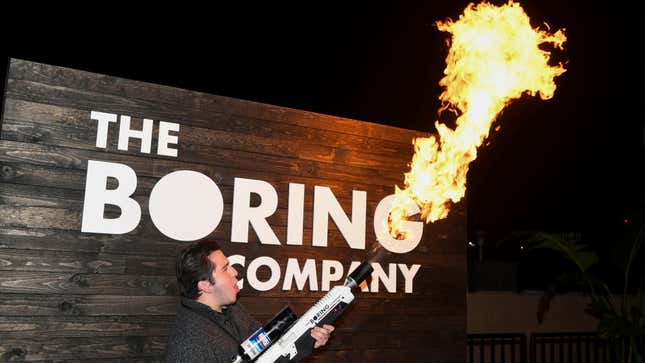 Image for article titled Elon Musk&#39;s &quot;Not A Flamethrower&quot; Was a Indeed Flamethrower, Say Cops