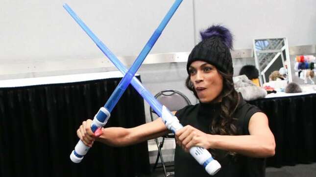 This photo, of Rosario Dawson at New York Comic-Con 2019, now takes on a whole new meaning.
