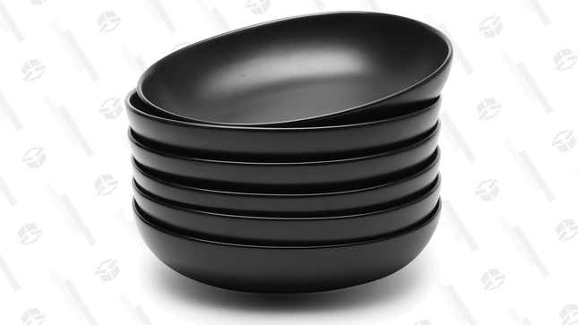 Don’t skimp on the presentation! Long low bowls like these can make a pasta dinner feel as indulgent as it should.