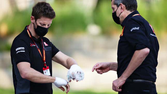 Image for article titled Romain Grosjean Isn&#39;t So Keen On IndyCar After His Horror Bahrain F1 Crash