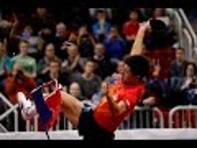 Table Tennis Player Gets Too Amped, Destroys Sign, Loses Prize Money