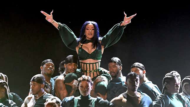 Cardi B performs onstage at the 2019 BET Awards on June 23, 2019, in Los Angeles.