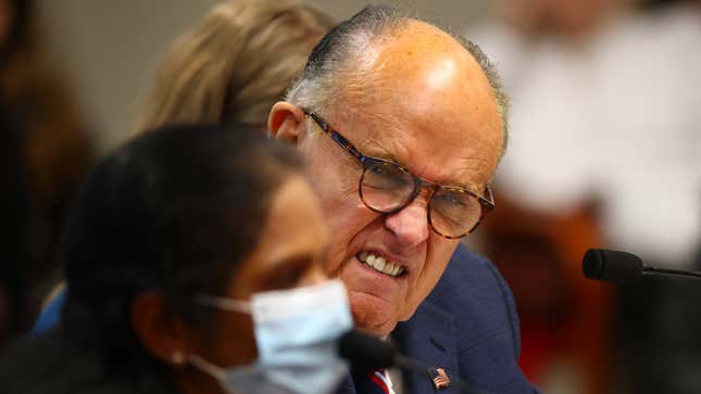 Image for article titled Around 1:26 Rudy Giuliani Farts