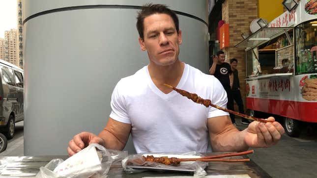 Last Call: Here's John Cena reviewing street food in Shanghai<em></em>
