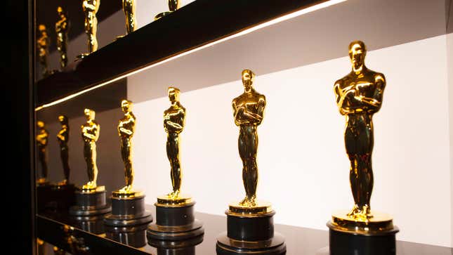 Oscars statuettes are on display backstage during the 92nd Annual Academy Awards on February 09, 2020, in Hollywood, California. 