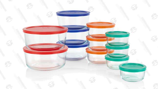 24-Piece Pyrex Simply Store Round Glass Food Storage Set | $20 | Walmart
