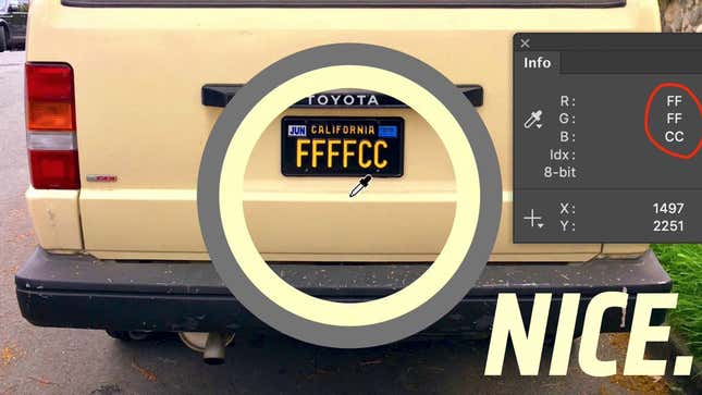 Image for article titled Hey Look, It&#39;s the One Personalized License Plate That&#39;s Actually Fun and Clever