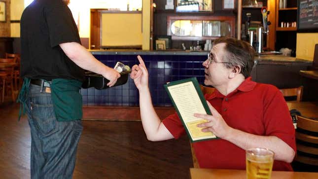 Image for article titled Area Dad Informs Busboy He’s Ready To Order