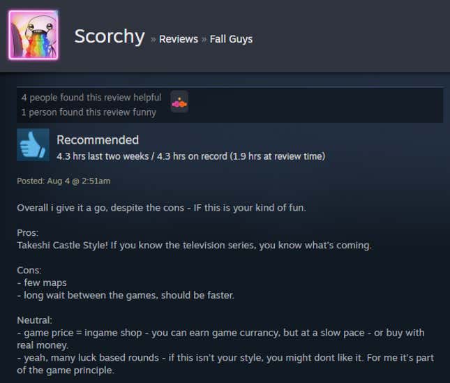 Steam community save Fall Guys after devs pleaded to stop 'review