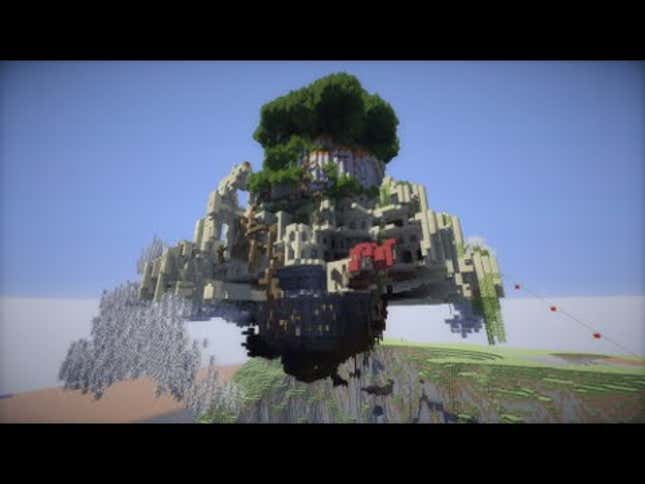 Years Later, The <i>Laputa: Castle In The Sky</i>'s Minecraft Recreation Is Done