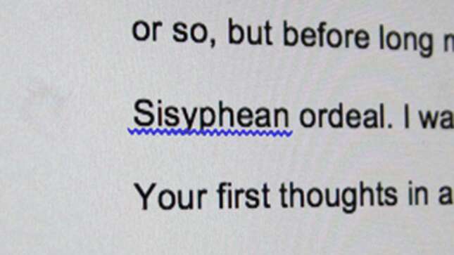Image for article titled Microsoft Word Now Includes Squiggly Blue Line To Alert Writer When Word Is Too Advanced For Mainstream Audience