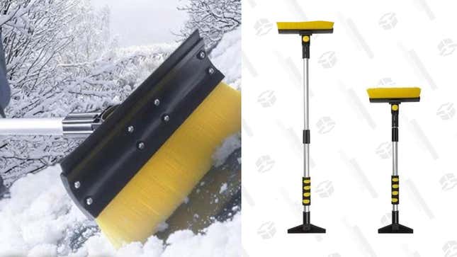 Extendable Ice Scraper and Snow Brush with Foam Grip | $13 | Daily Steals | Promo code KJSNOWSCPR