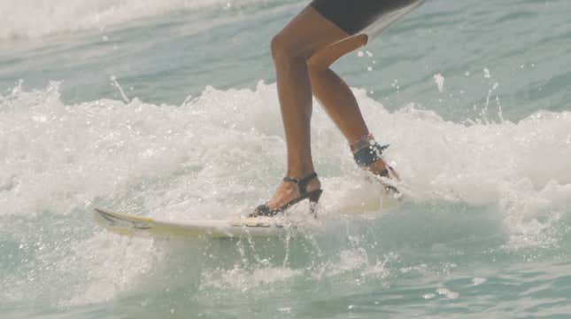 Uh, Here's a Woman Surfing in Heels