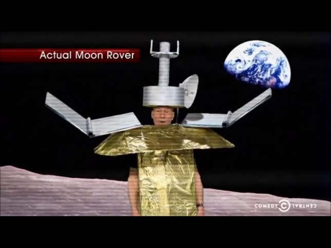 Patrick Stewart Looks Fantastic in a Moon Rover Costume