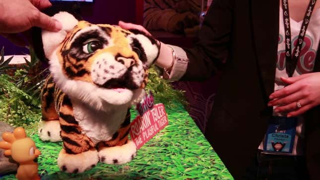 Man Tamed By Toy Tiger