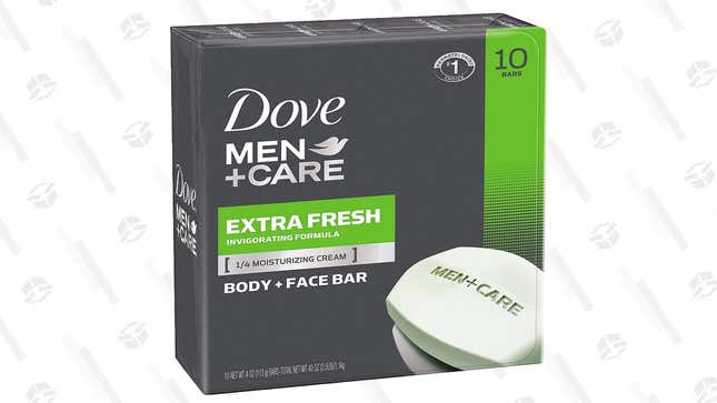 10-Pack Dove Men+Care Face and Body Bar Soap | $7 | Amazon