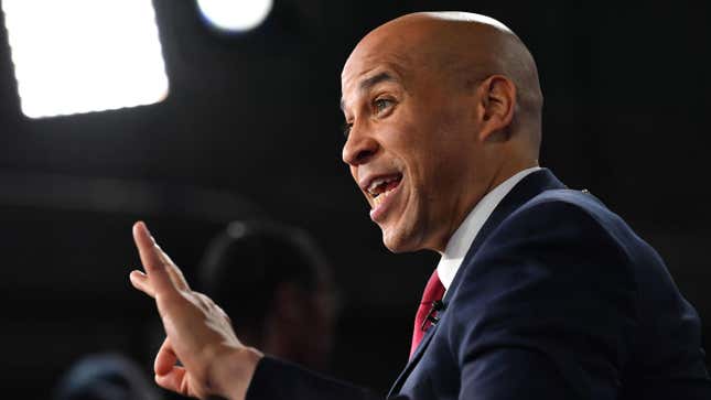 Democratic presidential hopeful New Jersey Senator Cory Booker. 