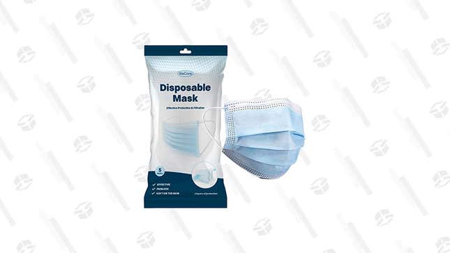 WeCare Disposable Masks With Elastic Earloops- 5 Pack | $3 | DailySteals | Use code KJWCR