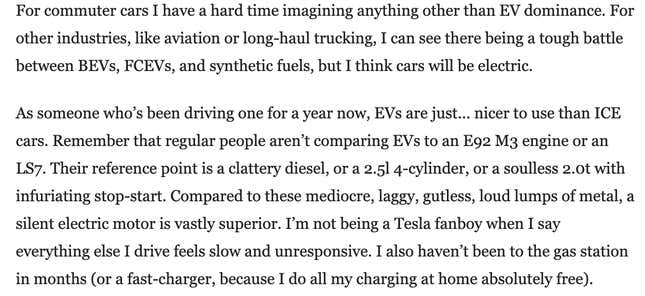 Image for article titled EV&#39;s Or Alternative Fuel? You Decided