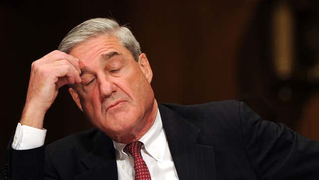 Image for article titled Exhausted Mueller Trying To Find Trump Organization Russia Documents Amid Thousands Of Harassment Lawsuits