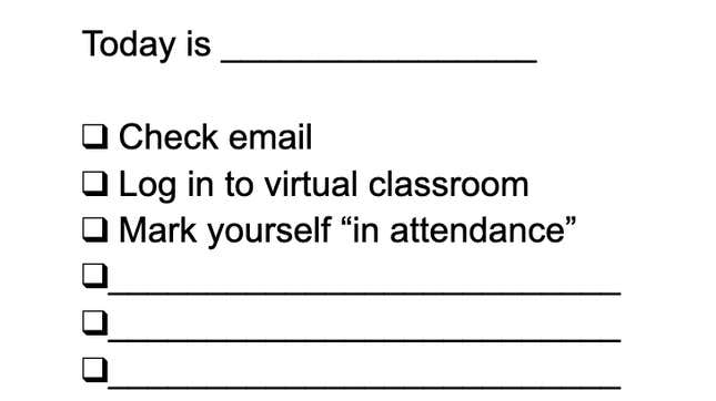 Image for article titled Keep Your Kid's Schoolwork Organized With This Checklist