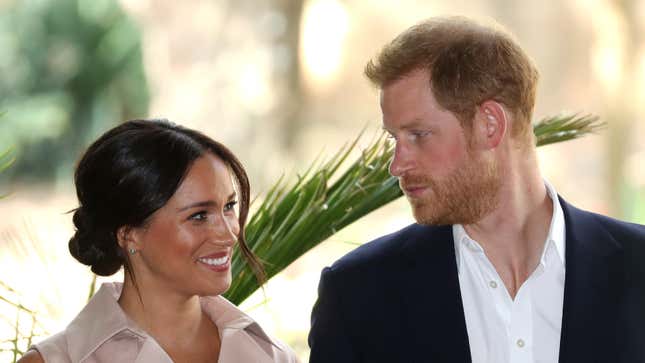 Prince Harry, Duke of Sussex and Meghan, Duchess of Sussex attend a Creative Industries and Business Reception on October 02, 2019 in Johannesburg, South Africa. 