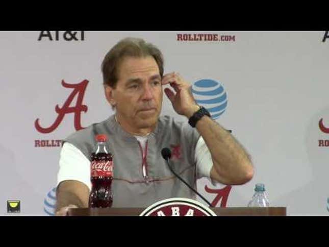 Nick Saban: I Didn't Even Know Yesterday Was Election Day