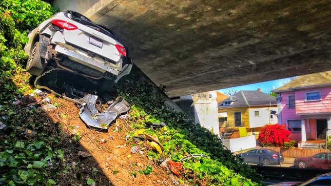 Image for article titled You Ever Just Crash Your Girlfriend&#39;s Maserati Into A Bridge?