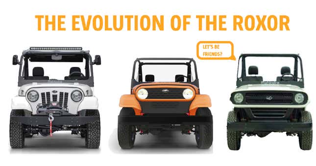 Image for article titled The 2021 Mahindra Roxor Looks Like A Happy Alien