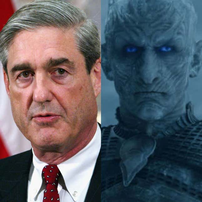 Image for article titled Reflections on Special Counsel Robert Mueller&#39;s Public Statement. First Thought: Damn, He Looks Like the Night King