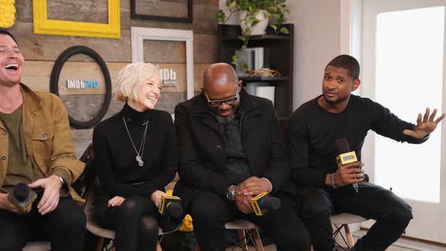 Actors Garrett Hedlund, Andrea Riseborough, Forest Whitaker, and Usher Raymond of ‘Burden’ attend The IMDb Studio and The IMDb Show on Location at The Sundance Film Festival on January 21, 2018 in Park City, Utah. 