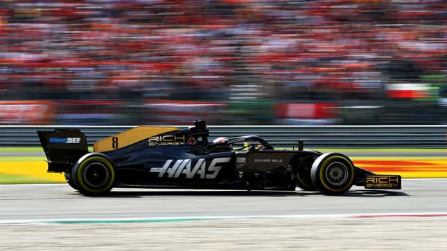 Romain Grosjean at the Italian Grand Prix. 