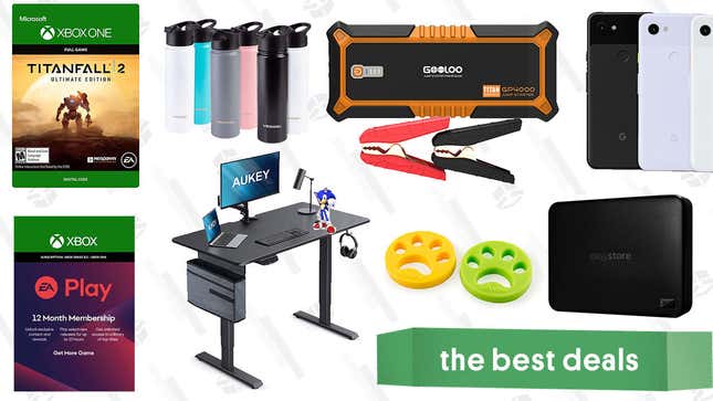 Image for article titled Wednesday&#39;s Best Deals: Google Pixel 3, EA Play, Titanfall 2, Gooloo 4000A Jump Starter, Aukey Electric Standing Desk, Pacifica Skincare Sale, and More