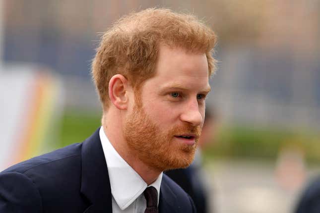 Britain’s Prince Harry, Duke of Sussex arrives to attend the UK-Africa Investment Summit in London on January 20, 2020.