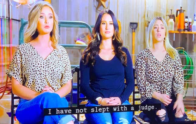 McKenzie, far left, might have maybe slept with a judge....